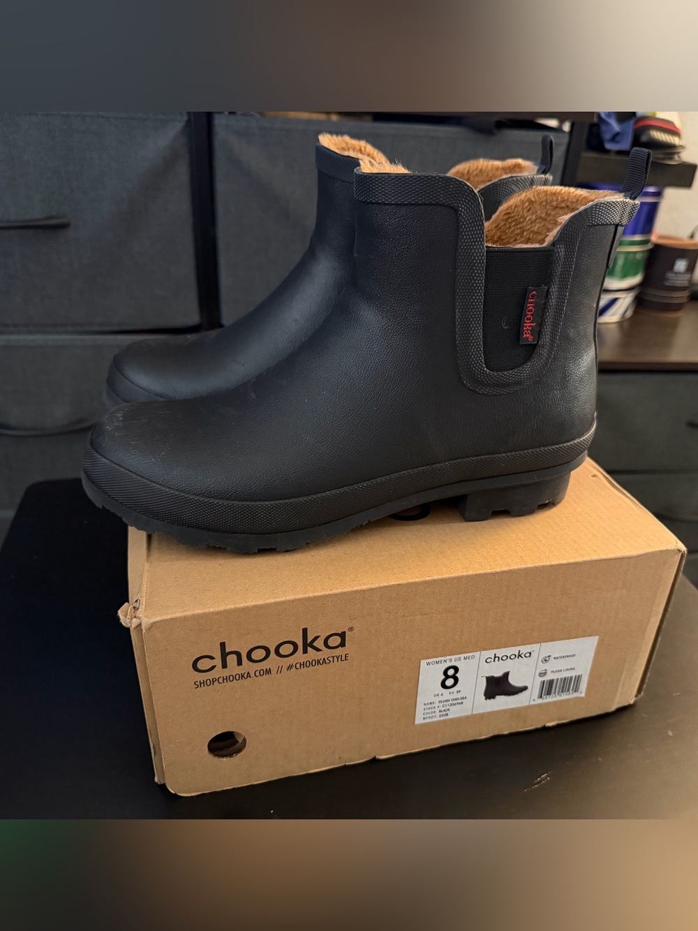 chooka Black Rain boots Women Size 8